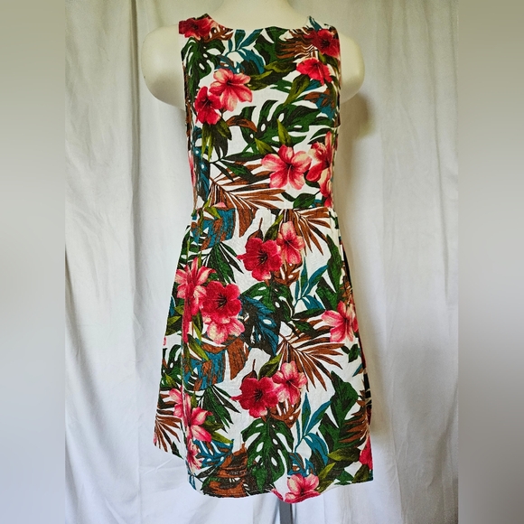 Anthropologie Everly Linen Blend Tropical Dress - Picture 10 of 10